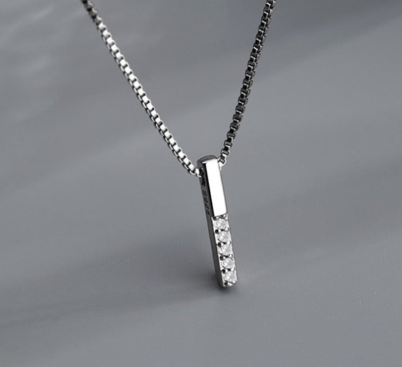 Inlaid Rhinestone Pearl Necklace