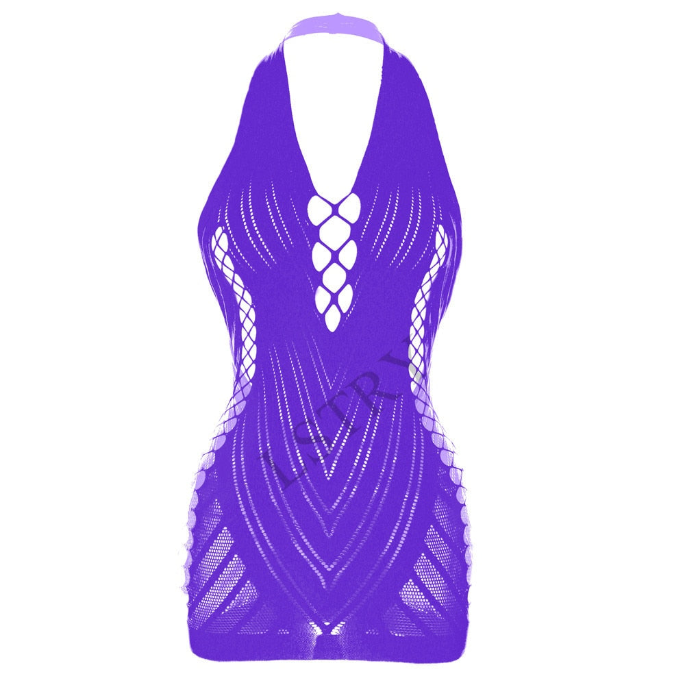 Porno Sexi Women Lingerie Dress Fishnet Hot Vestido Sexy Erotic Transparent Underwear Sexy Lady Costumes Night Dresses Intimates