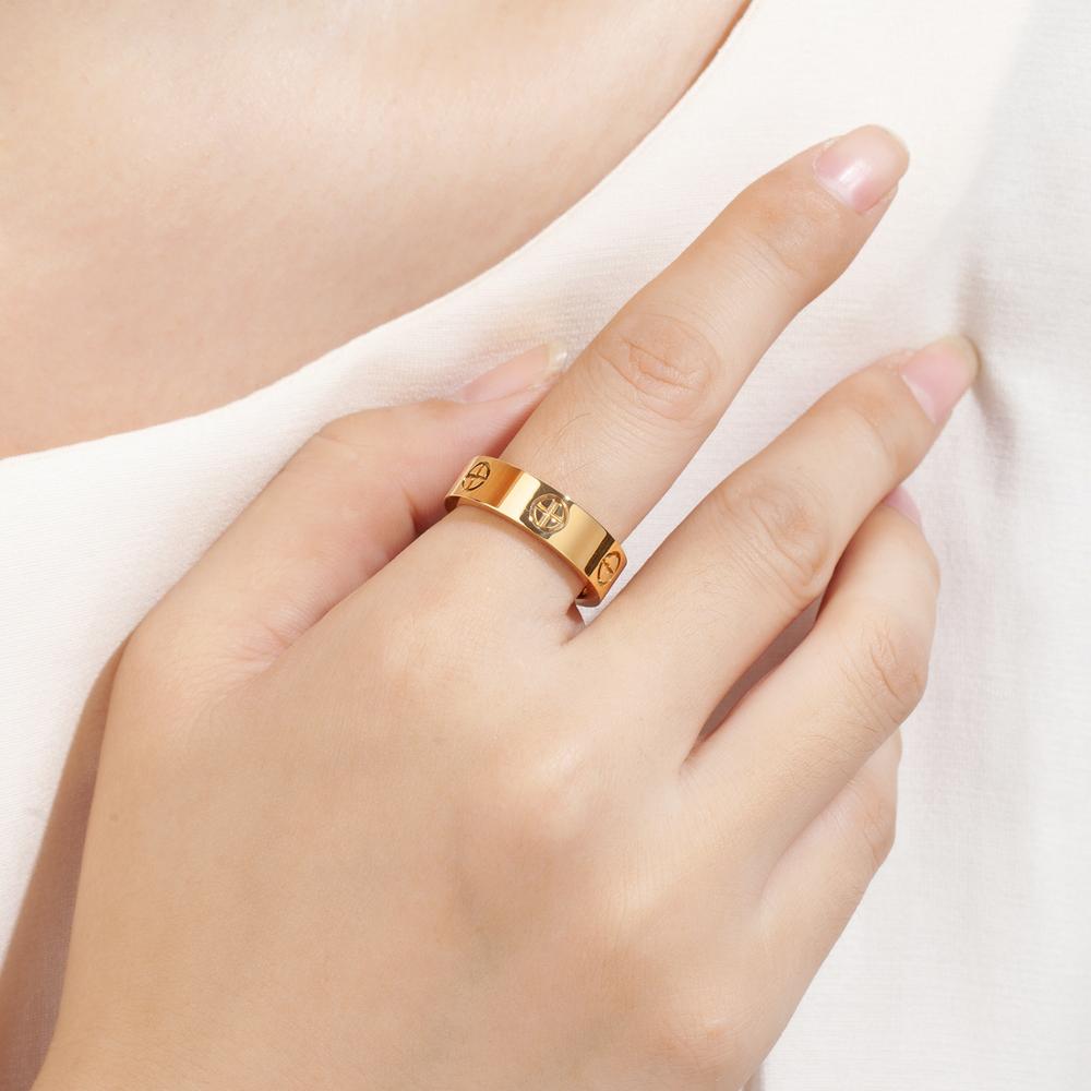 Fashion Classic Cross Stainless Steel Ring