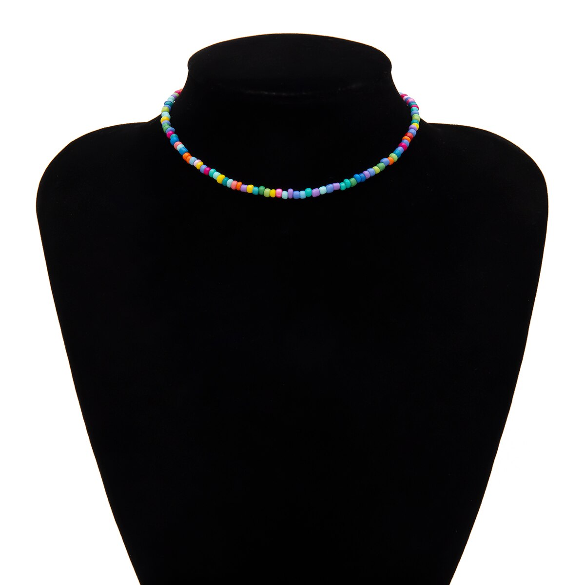 SHIXIN Separable 2 Layered White/Black Beads Necklaces