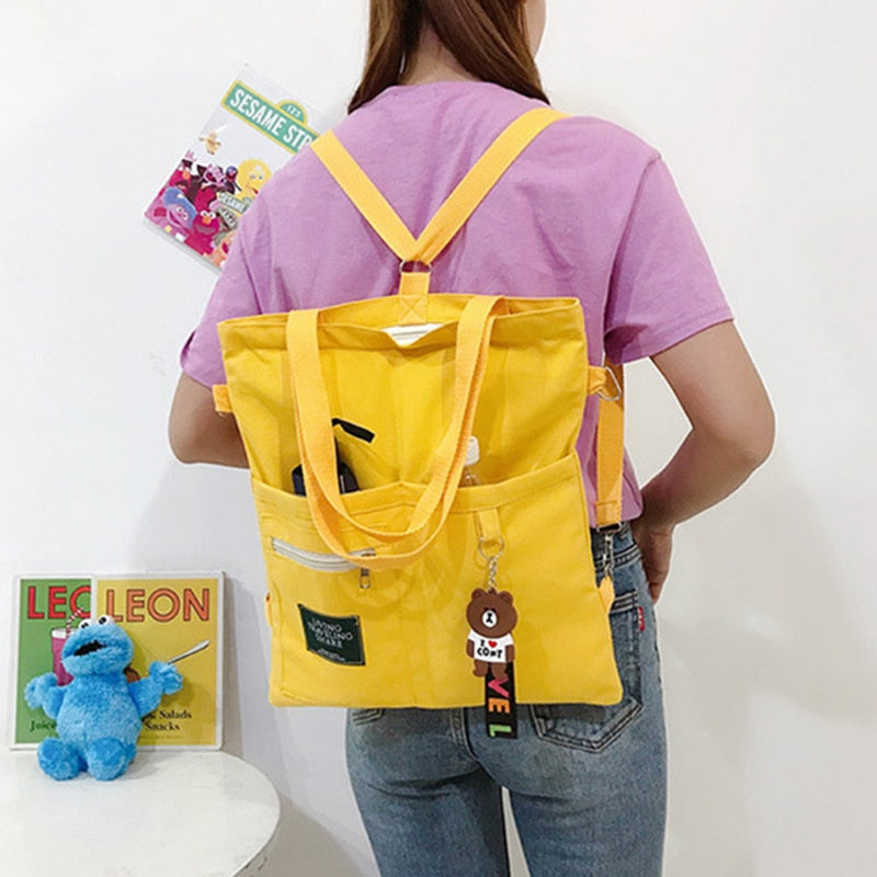 Simple Quality Bolsas Korean Designer Shoulder Canvas Bag