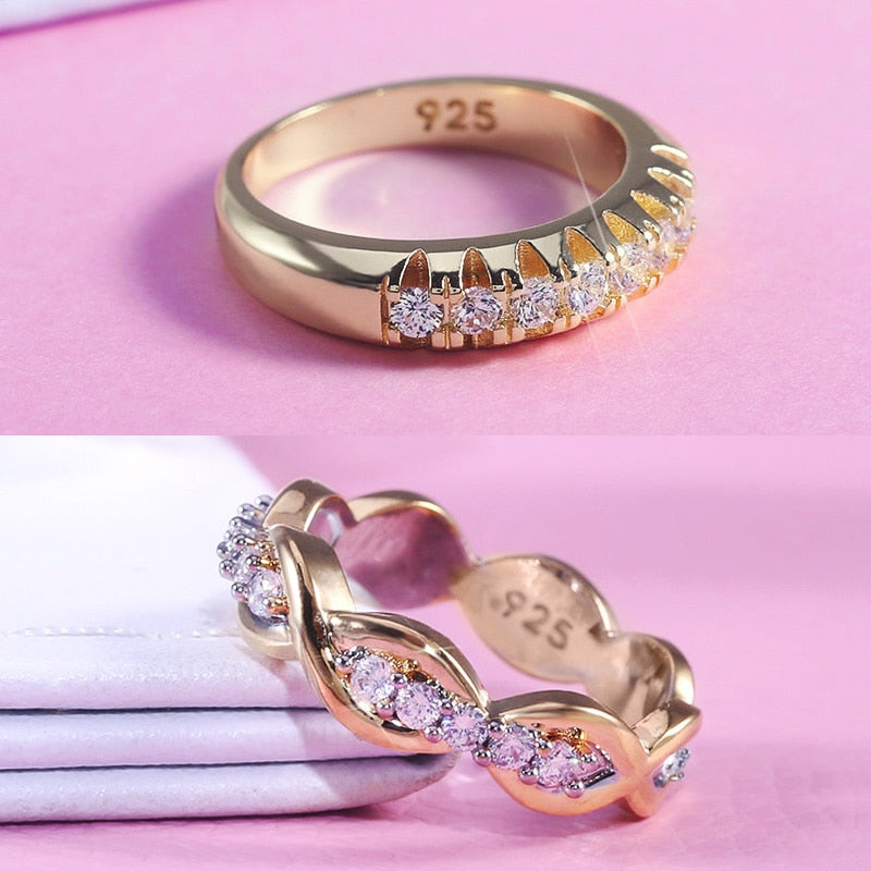 Huitan Luxury Noble Tiny Cubic Zircon Stone Middle Finger Ring