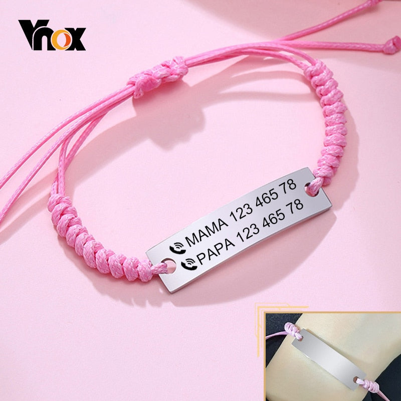Adjustable Braided Rope Stainless Steel Bangle