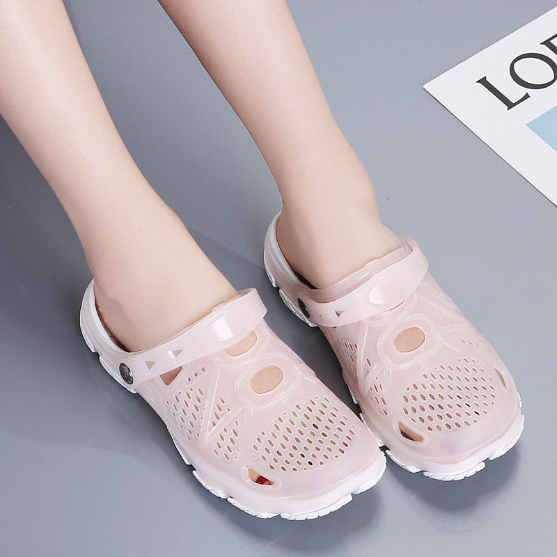 Couple Shoes Beach Casual Men's Slippers Unisex Hollow out Casual Couple Beach Non-slide Sandal Flip Flops Size 35-45 TX105