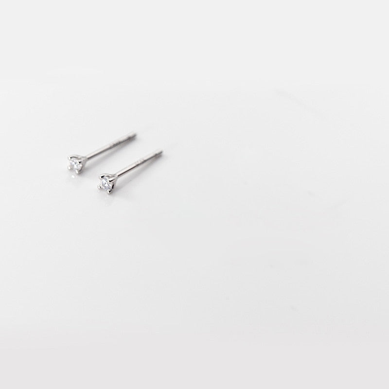 La Monada Zircon Studs 925 Sterling Silver Earrings