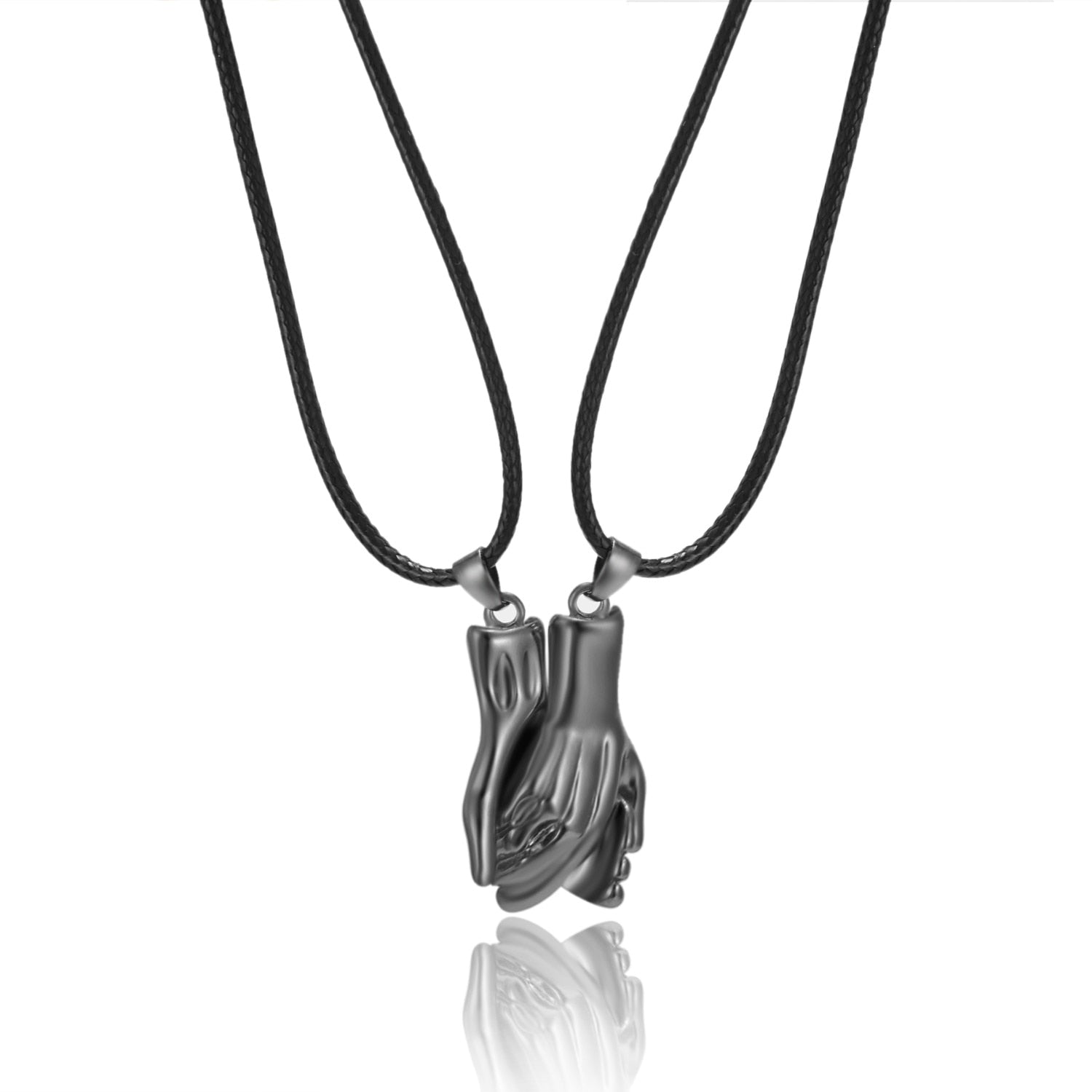 2Pcs Magnetic Heart Couple Necklace