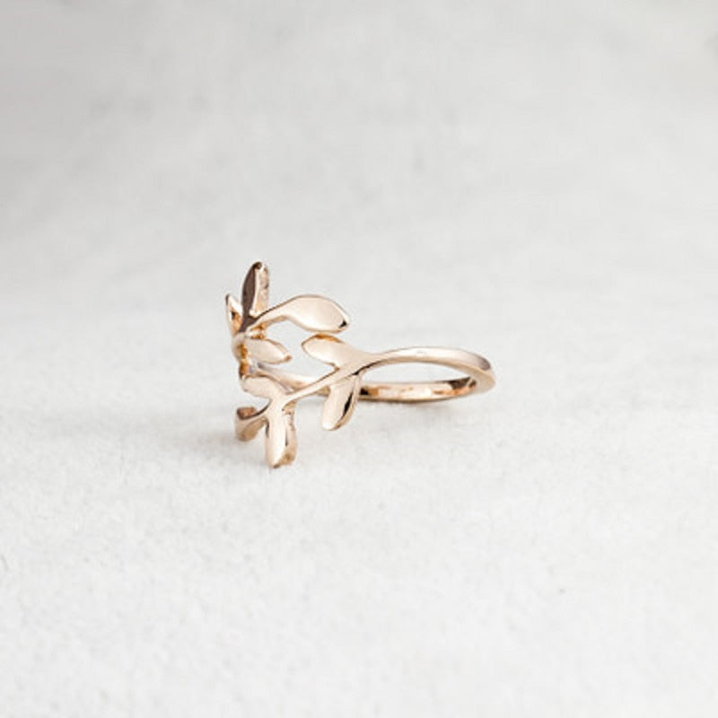 Open Leaf Rings Girls Multi Color Adjustable Size Knuckle Ring