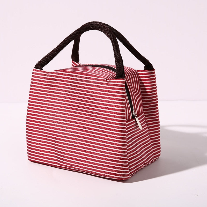 Fresh Cooler Bag Thermal Waterproof Nylon Portable Zipper Lunch Bag