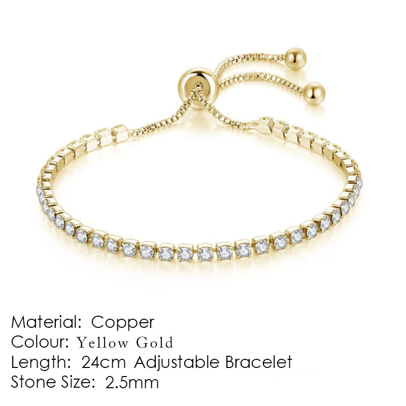 ZHOUYANG Simple Blue Round Zircon Bracelet