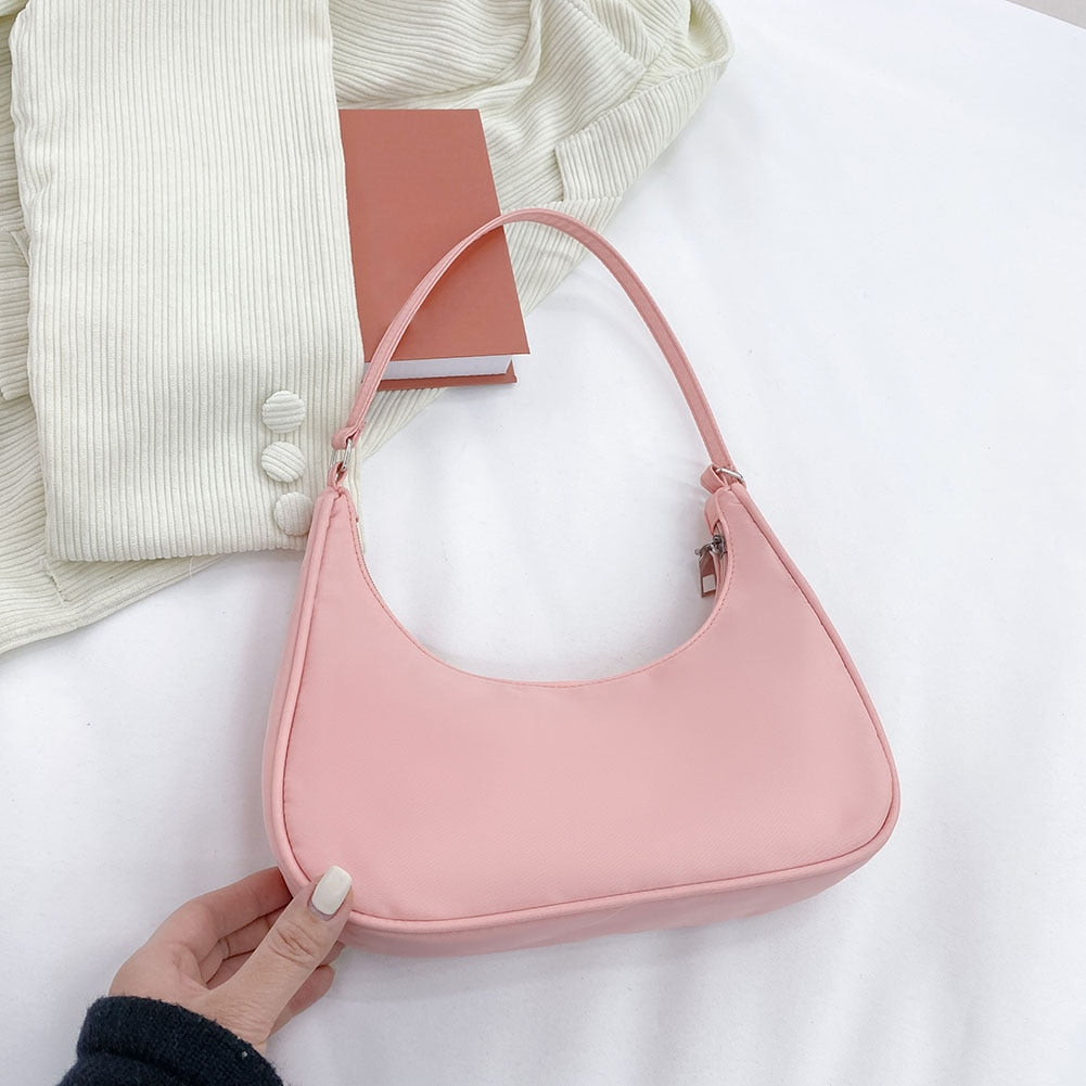 PU Leather Solid Color Chain Shopper Shoulder Bags