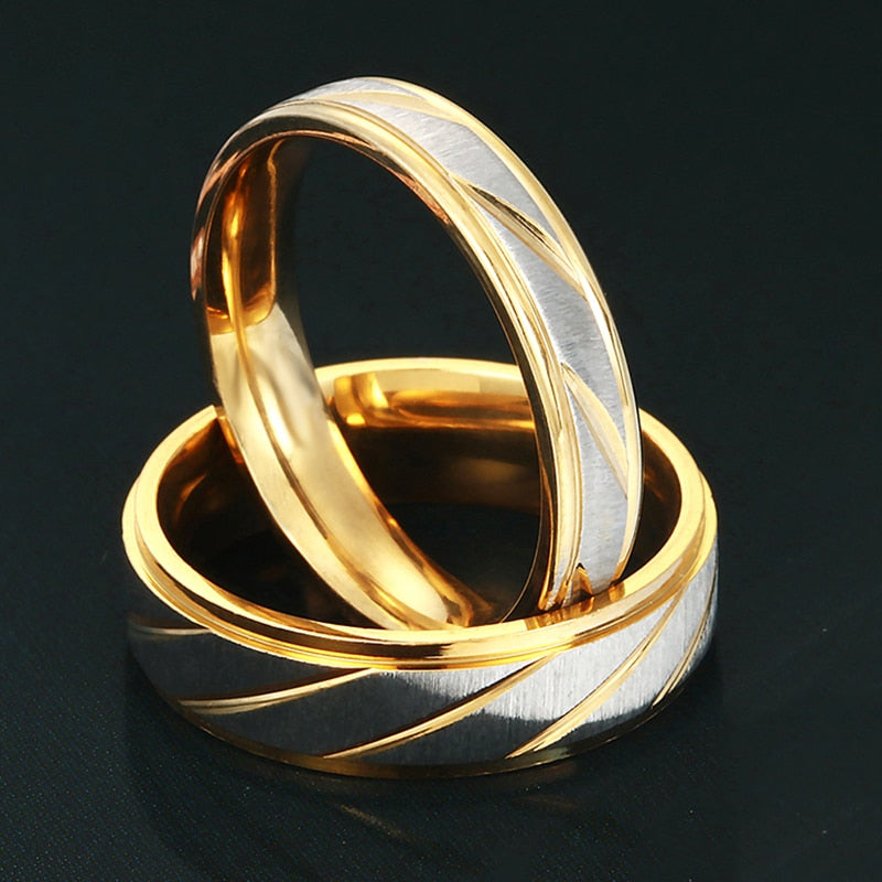 Spark Titanium Steel Personalize Engrave Ring
