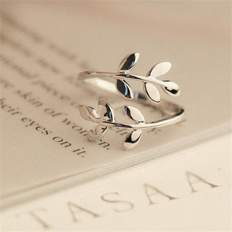 Open Leaf Rings Girls Multi Color Adjustable Size Knuckle Ring