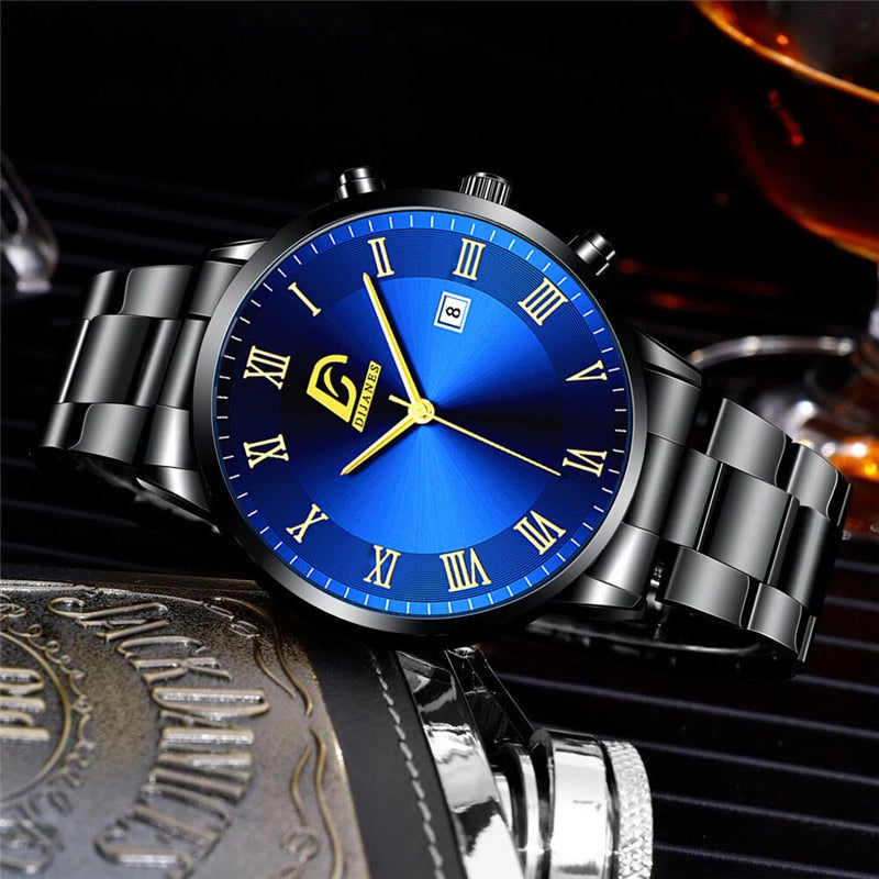 Luxury Minimalist Quartz Stainless Steel Wrist Watch