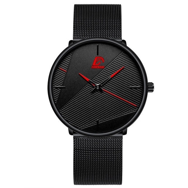 Minimalist Fashion Ultra-thin Watch Simple Men Business Quartz Wristwatch - Jeglowstore