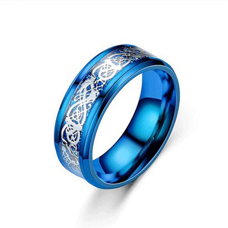 MixMax 20pcs Mix Colors Dragon Pattern Stainless Steel Ring - Jeglowstore
