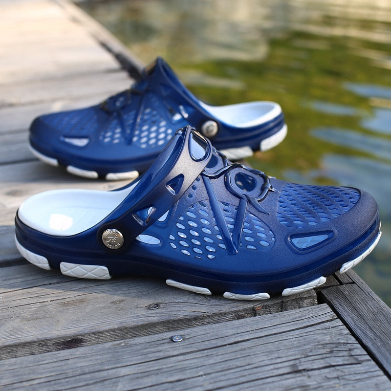 Couple Shoes Beach Casual Men's Slippers Unisex Hollow out Casual Couple Beach Non-slide Sandal Flip Flops Size 35-45 TX105