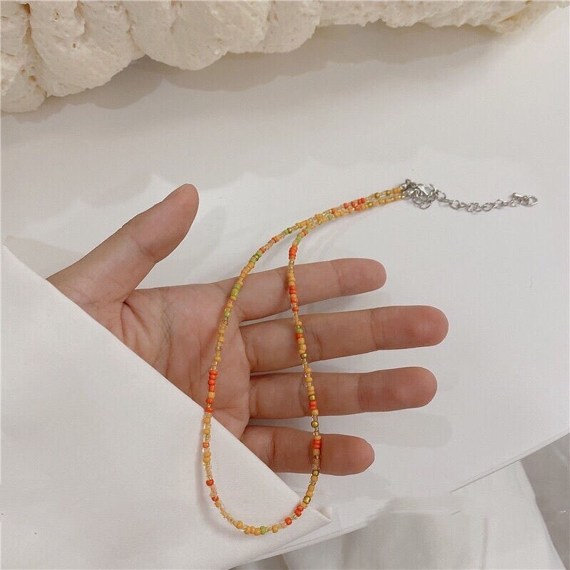 Donarsei Bohemia Beaded Red Cherry Necklace