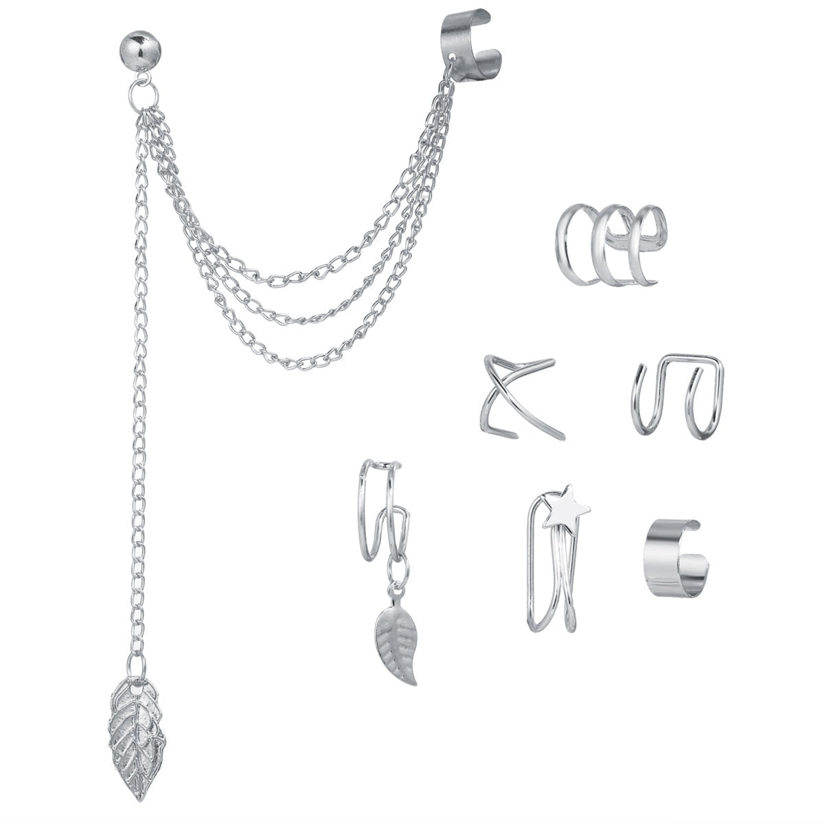 LATS Simple Non-Piercing Ear Cuff Earrings
