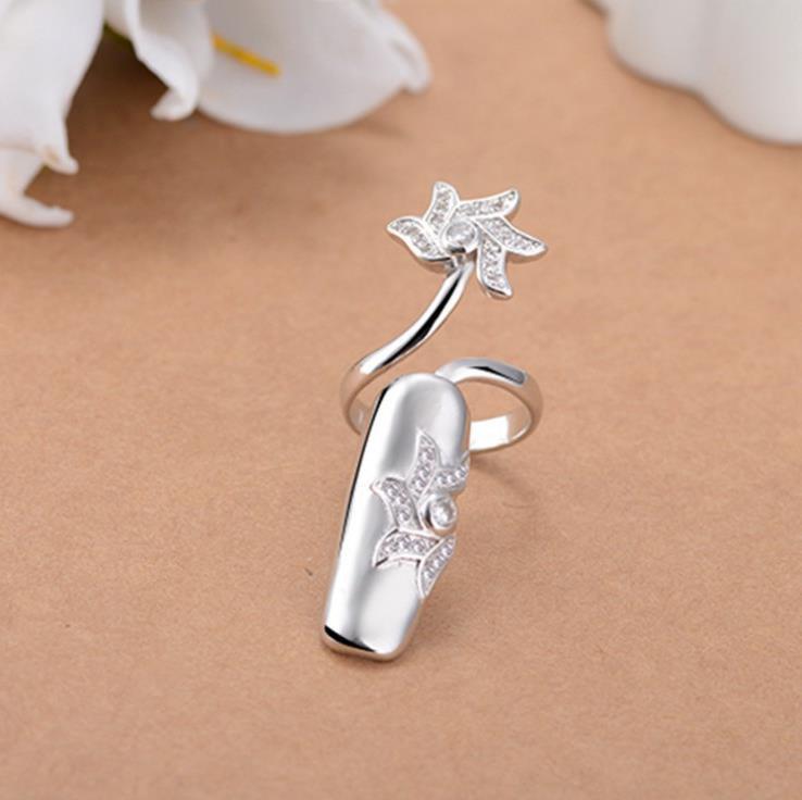 Korean Crystal Geometric Adjustable Ring