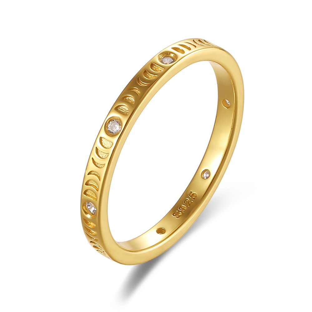 RORU 925 Silver Slim Stacking Trendy Retro Oxidized Zircon Ring
