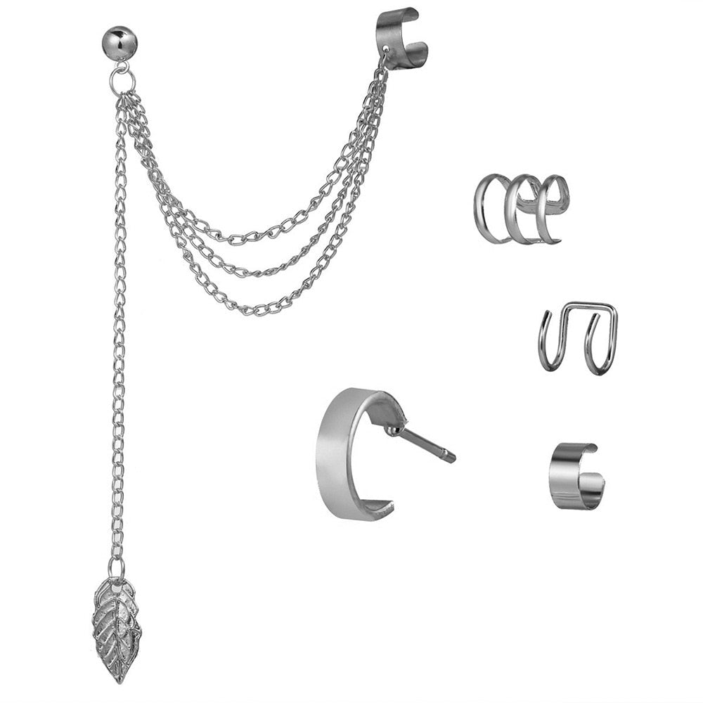 LATS Simple Non-Piercing Ear Cuff Earrings
