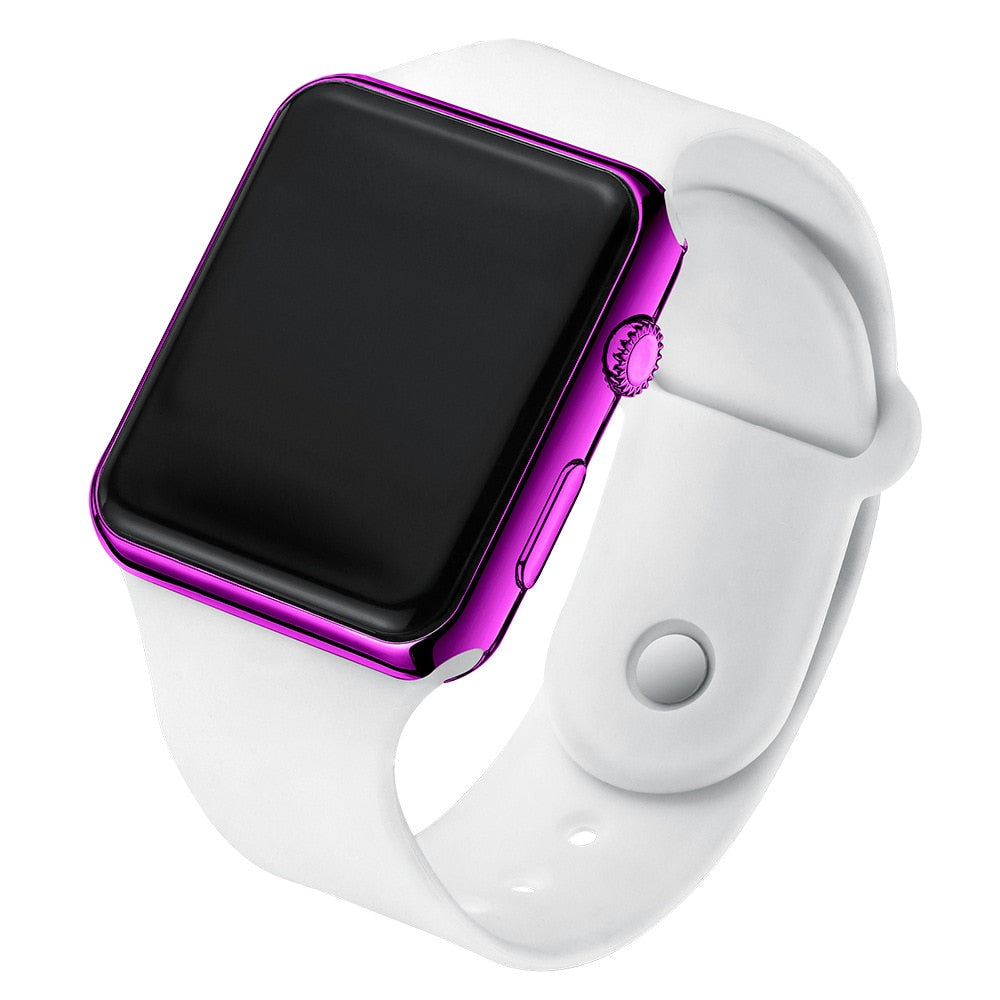 Electronic LED Digital Fashion Casual Simple Silicone Female Watch