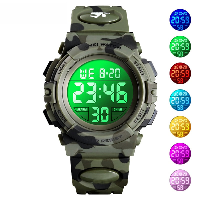 Fashion Luminous Led Alarm Camouflage Watch - Jeglowstore