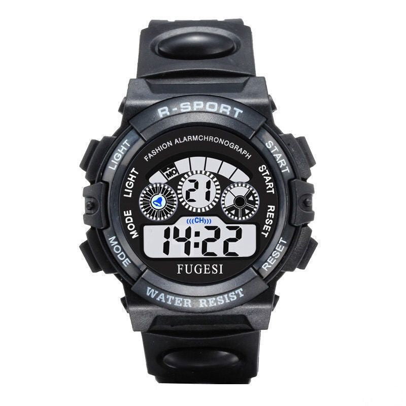 Color Luminous Dial Life Waterproof Multi-function Electronic Watch For Boys And Girls