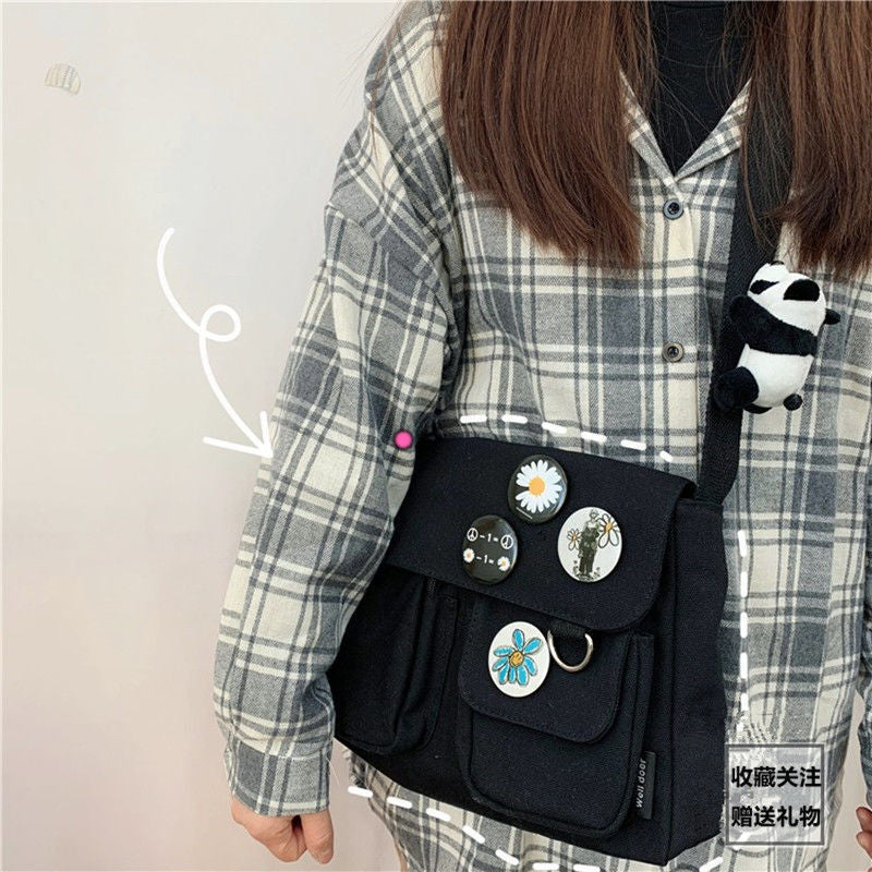 Fashion Women Canvas Shoulder Bag Large Capacity Crossbody