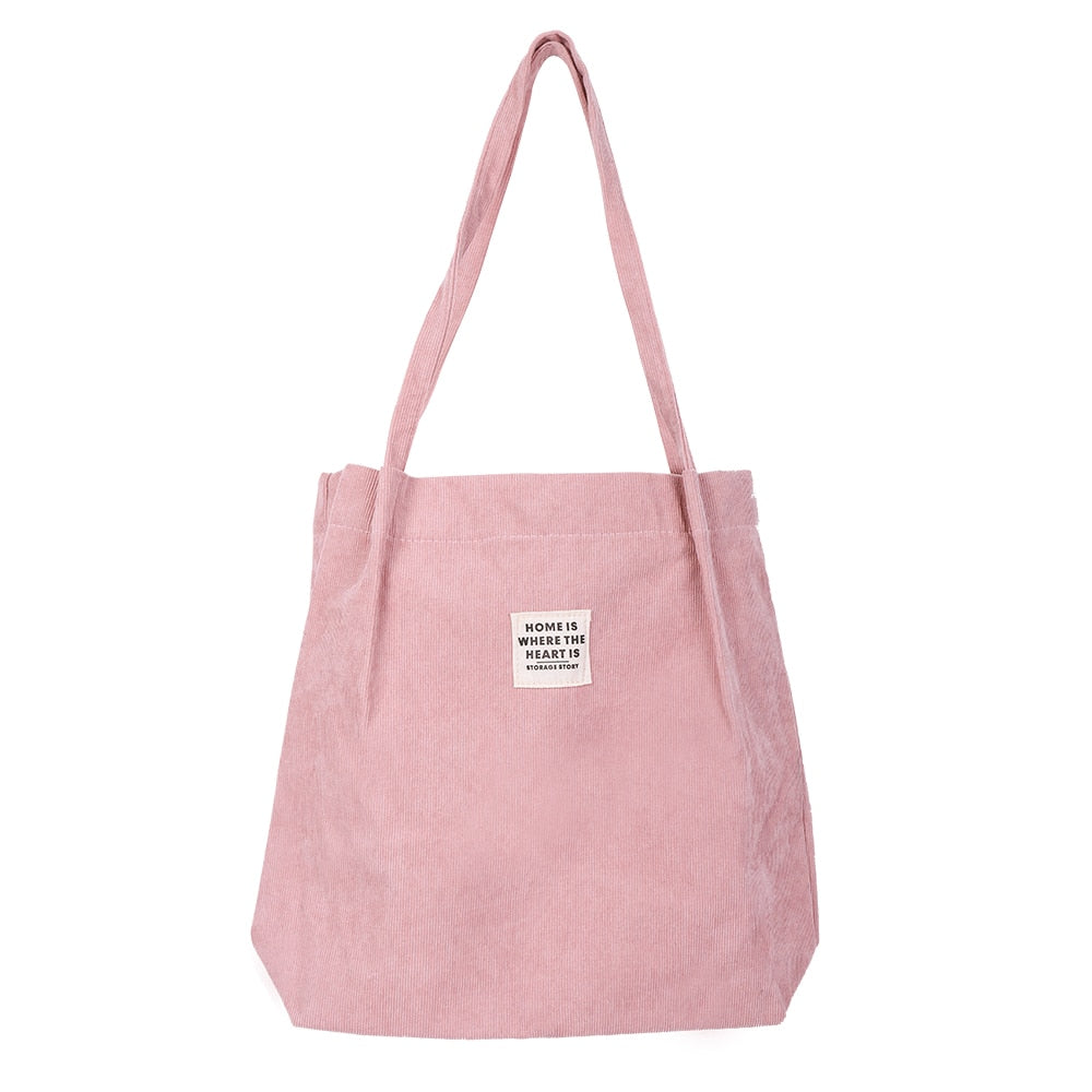 Corduroy Bag for Women Shopper Handbags