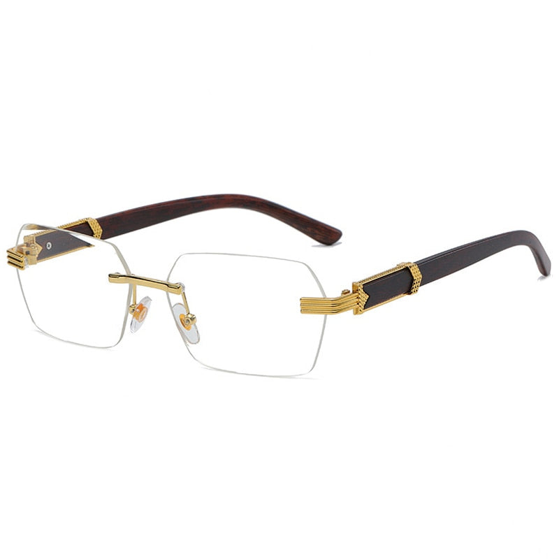 Luxury Rimless Square Frameless Gradient Sunglasses