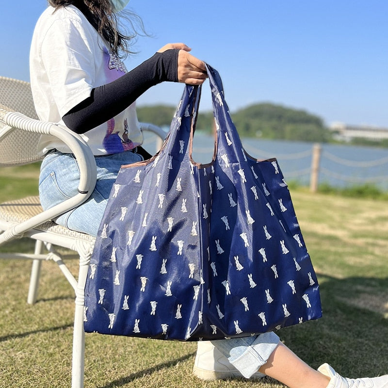 Reusable Large Cartoon Folding Washable Shopping Bag - Jeglowstore