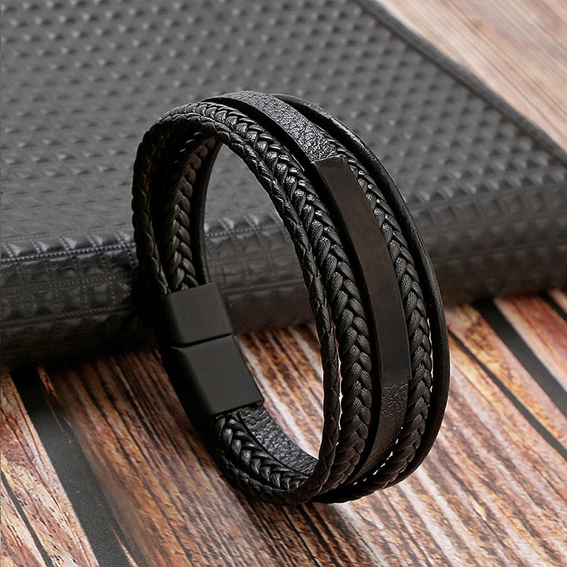 Hot Classic Hand-Woven Leather Bracelet