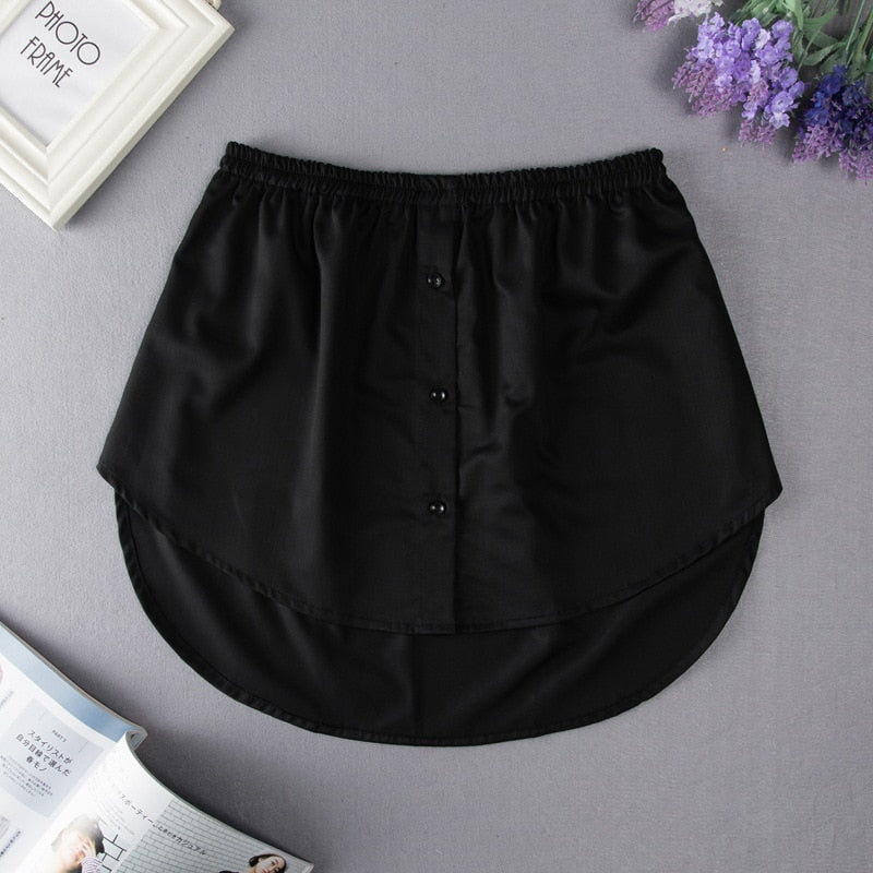 Women Shirt Extenders Adjustable Fake Skirts
