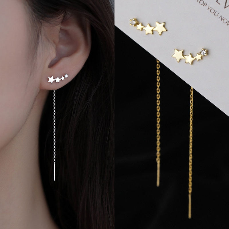 LATS Trend Long Wire Tassel Thread Chain