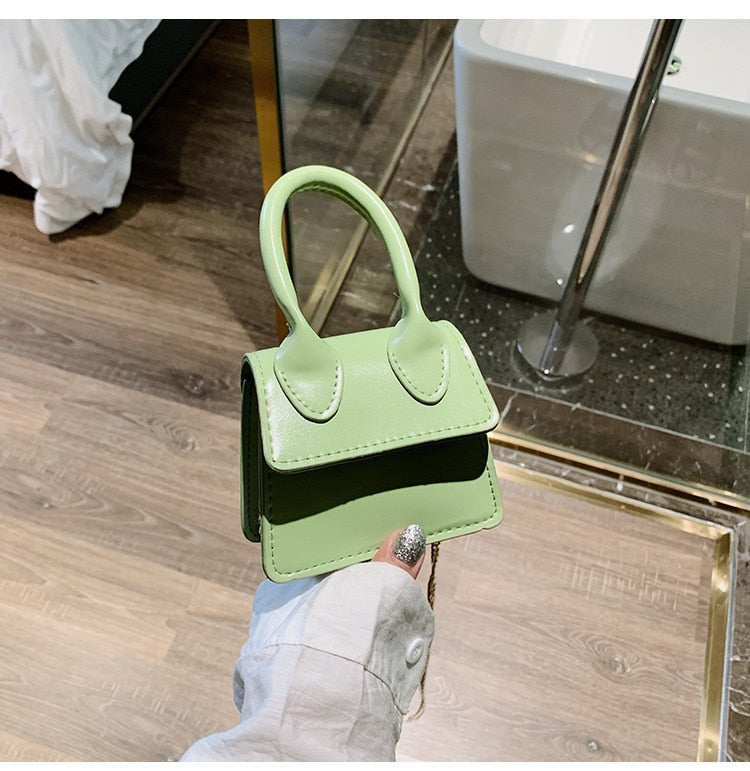Mini Crocodile Pattern Flip Messenger Crossbody Bag