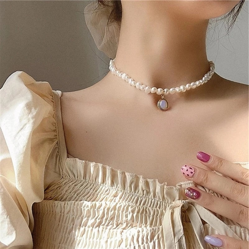 Minar Multiple French Pearl Necklace