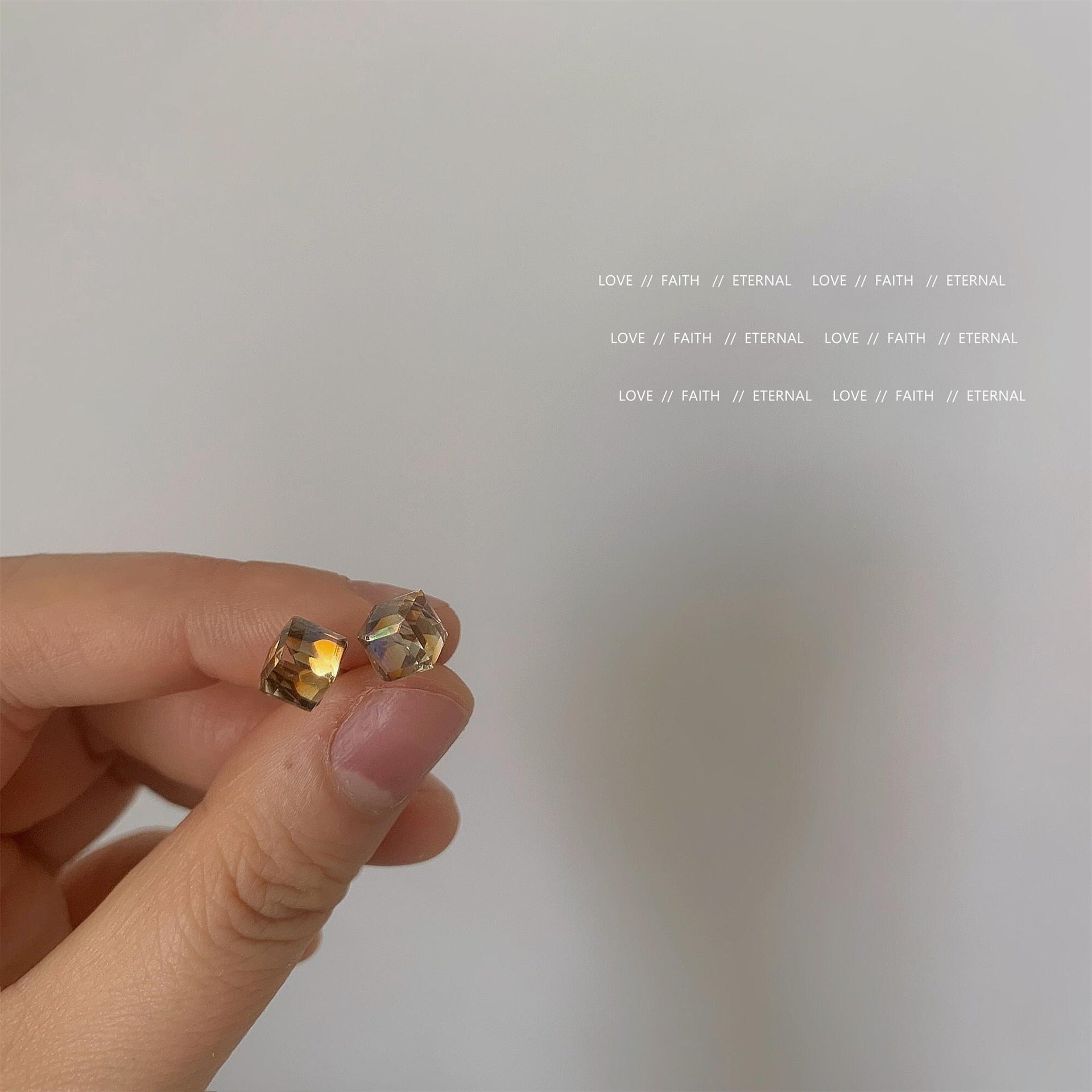 925 Silver Needle Simple Shiny Zircon Gold Plating Earrings