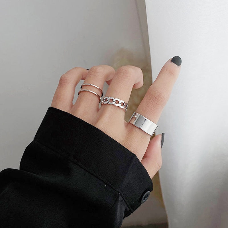 LATS 7pcs Fashion Jewelry Rings Set
