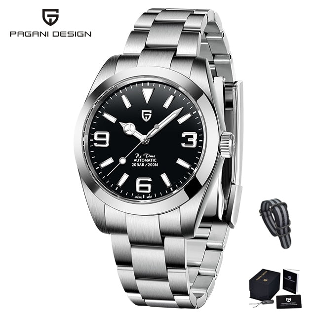 PAGANI DESIGN 40MM Men Mechanica lAR Coated Automatic Wristwatch
