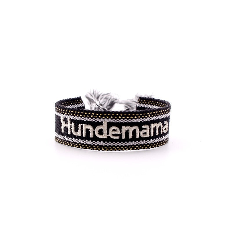 Bohemia Embroidery Letters Woven Tassel Bracele