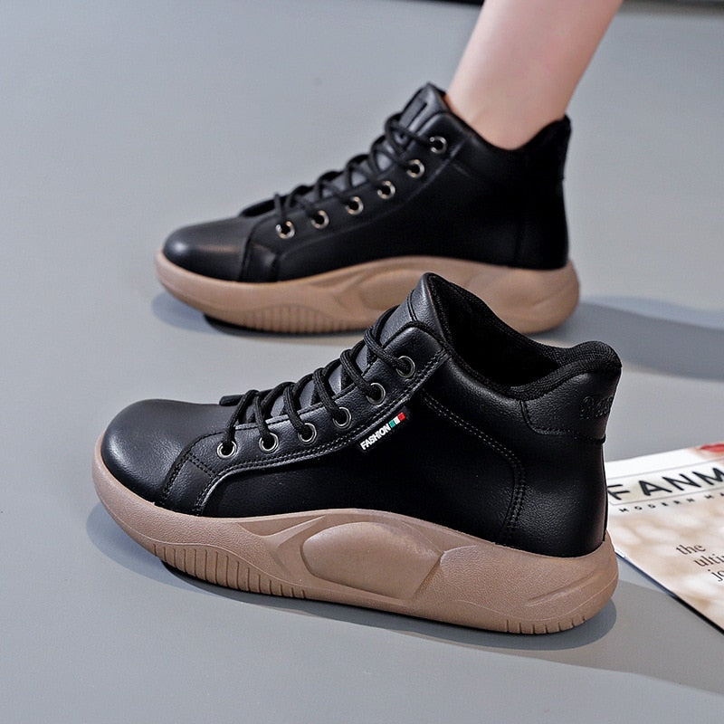 Women Sneakers 2023 Platform Casual Loafers Solid Color Women Flats Shoes Oxford Sports Vulcanized Shoes Autumn Zapatillas Mujer