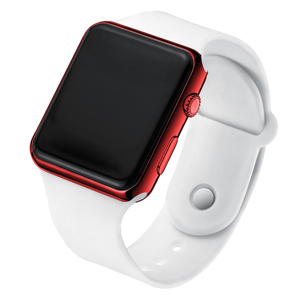 Electronic LED Digital Fashion Casual Simple Silicone Female Watch