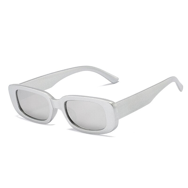 Emosnia Women Man Fashion Small Rectangle Candy Shades Sunglasses