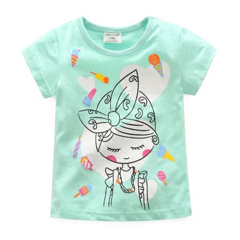 Kids T-shirts Summer Ruffle Sleeve Unicorn Clothes