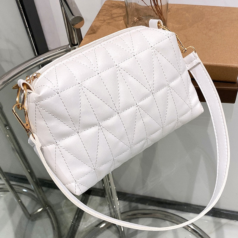 assel Trend Lingge Embroidery Camera Female Shoulder Bag