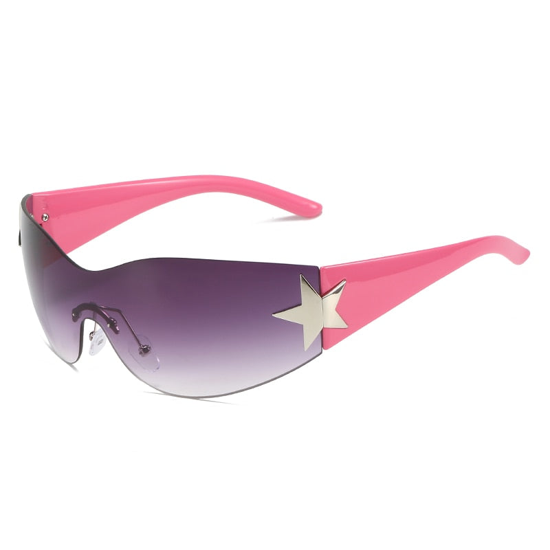 Brand Designer Sun Glasses For Men UV400 Goggles Shades One Piece