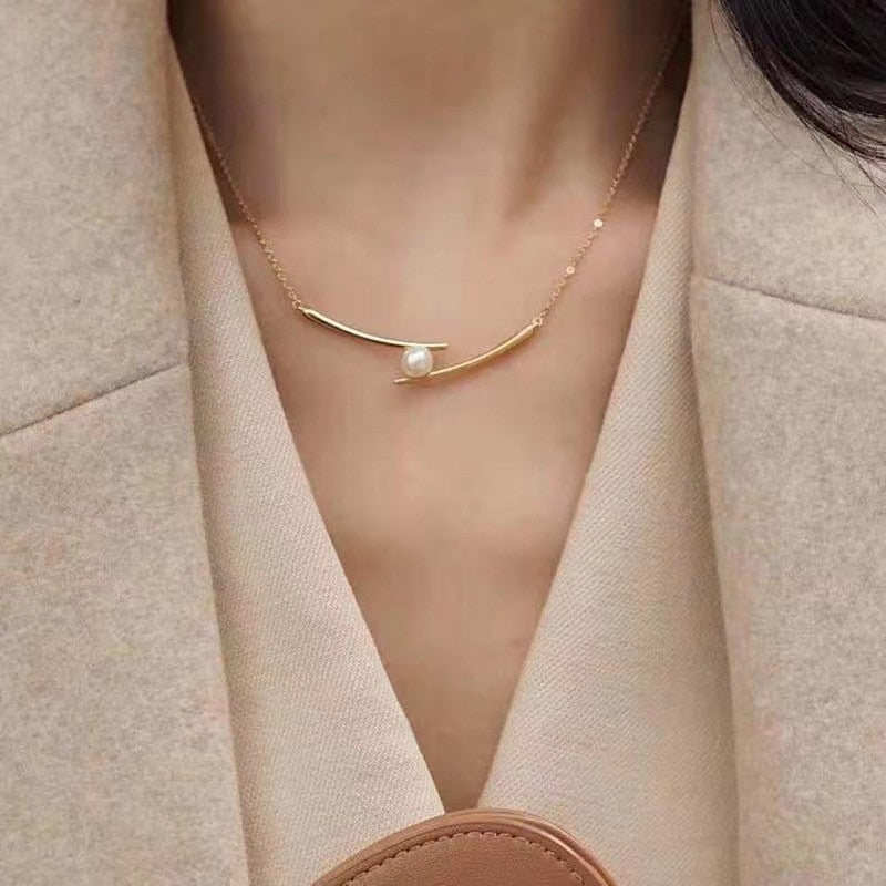 New Shiny Butterfly Double Layer Clavicle Chain Necklace