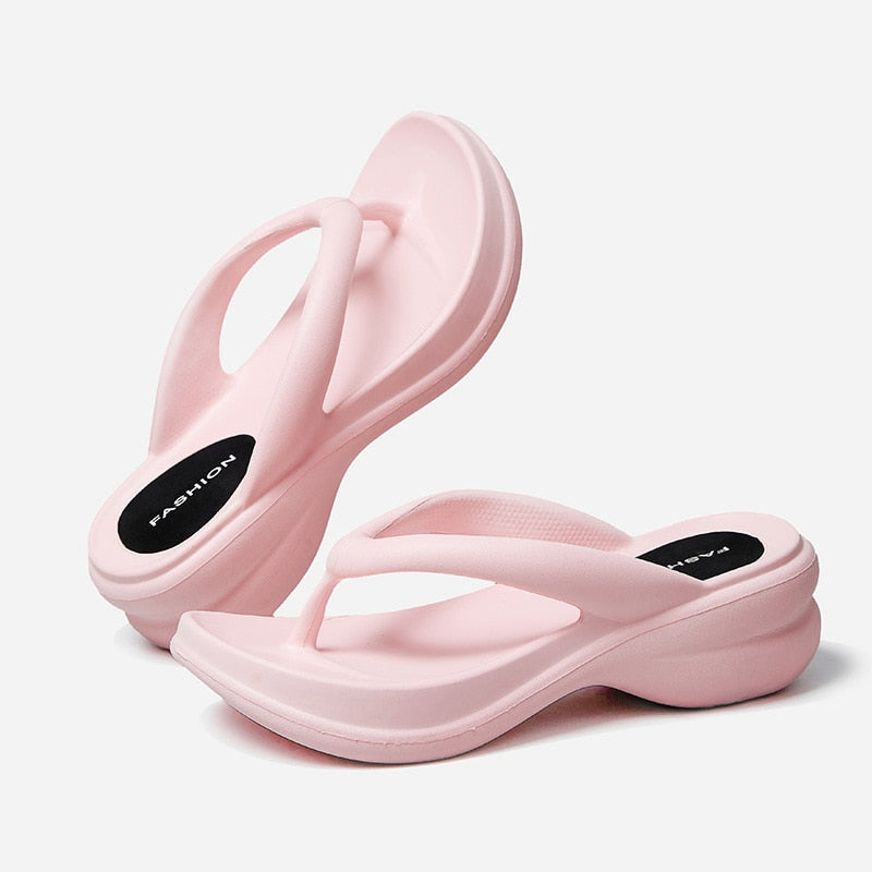 Wedge Heel Thick-bottomed Flip-flops