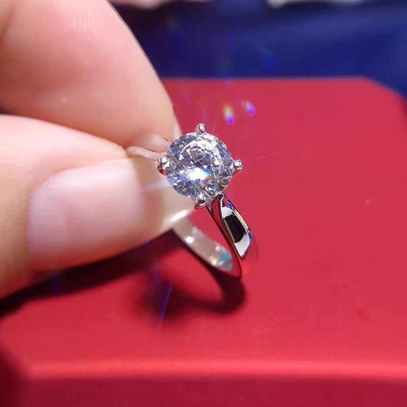 Gold Color Tibetan Silver Round 8mm 2ct Cubic Zircon Ring